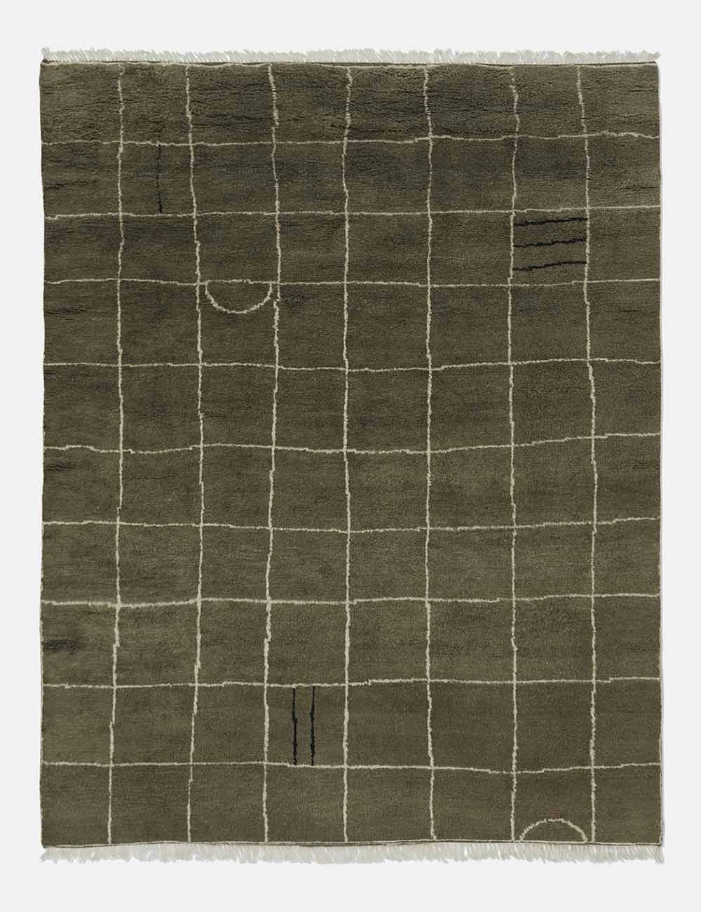 Irregular Grid Hand-Knotted Wool Rug by Sarah Sherman Samuel