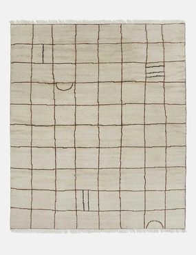 Irregular Grid Hand-Knotted Wool Rug by Sarah Sherman Samuel trendy fashion rug
