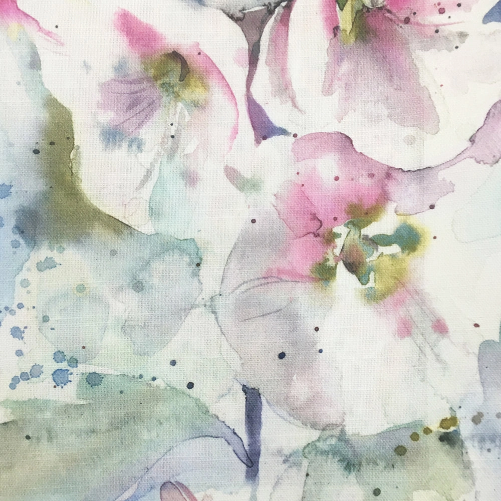 Isabela Printed Cotton Fabric (By The Metre) Summer elegant table cloth  