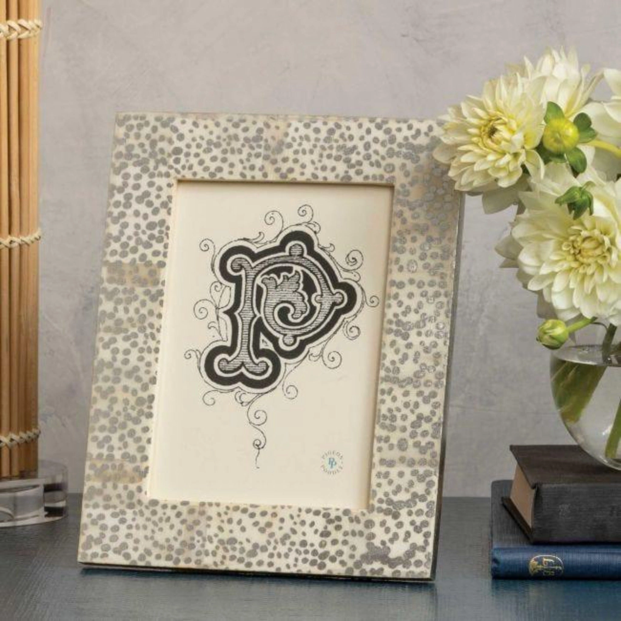 Ismailia Spotted Silver Bone Frame Collection - Available in 3 Sizes