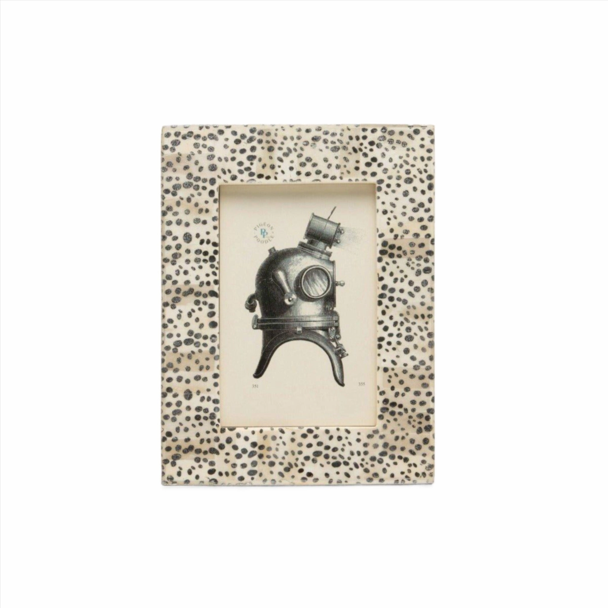 Ismailia Spotted Silver Bone Frame Collection - Available in 3 Sizes home display ornament
