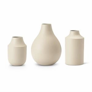 Ivory Matte Metal Vase (Multiple Sizes) interior room decor