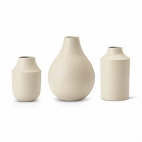 Ivory Matte Metal Vase (Multiple Sizes) interior room decor