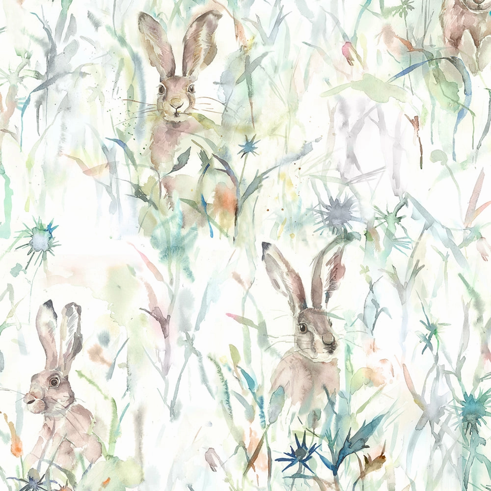 Jackrabbit Printed Cotton Fabric (By The Metre) Cream elegant table cloth  