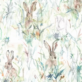 Jackrabbit Printed Cotton Fabric (By The Metre) Cream elegant table cloth  