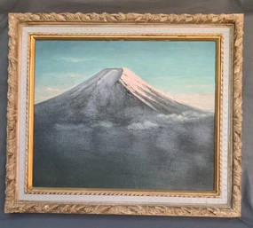 JAPANESE OIL PAINTING OF MOUNT FUJI BY SHERKE SHOGI classic mural painting