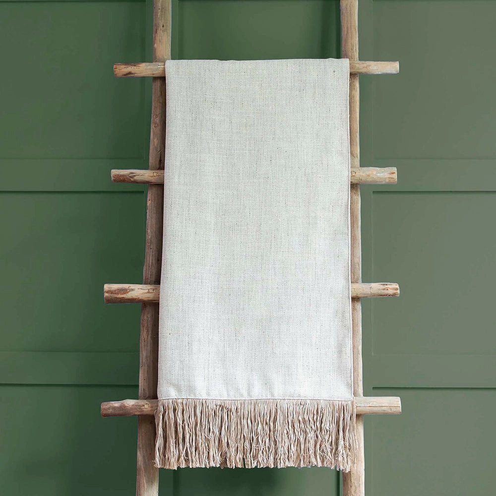 Jedburgh Chevron Throw Linen patterned fashion rug  