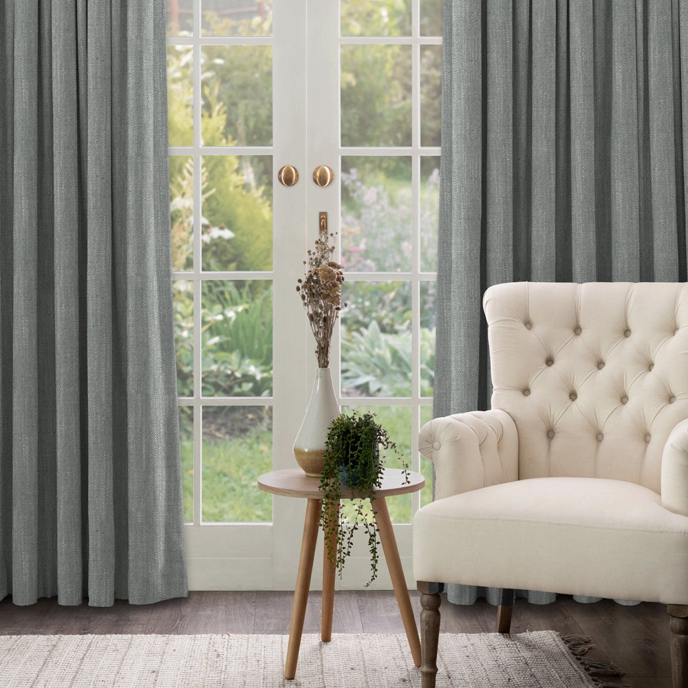 Jedburgh Textured Woven Fabric (By The Metre) Charcoal
