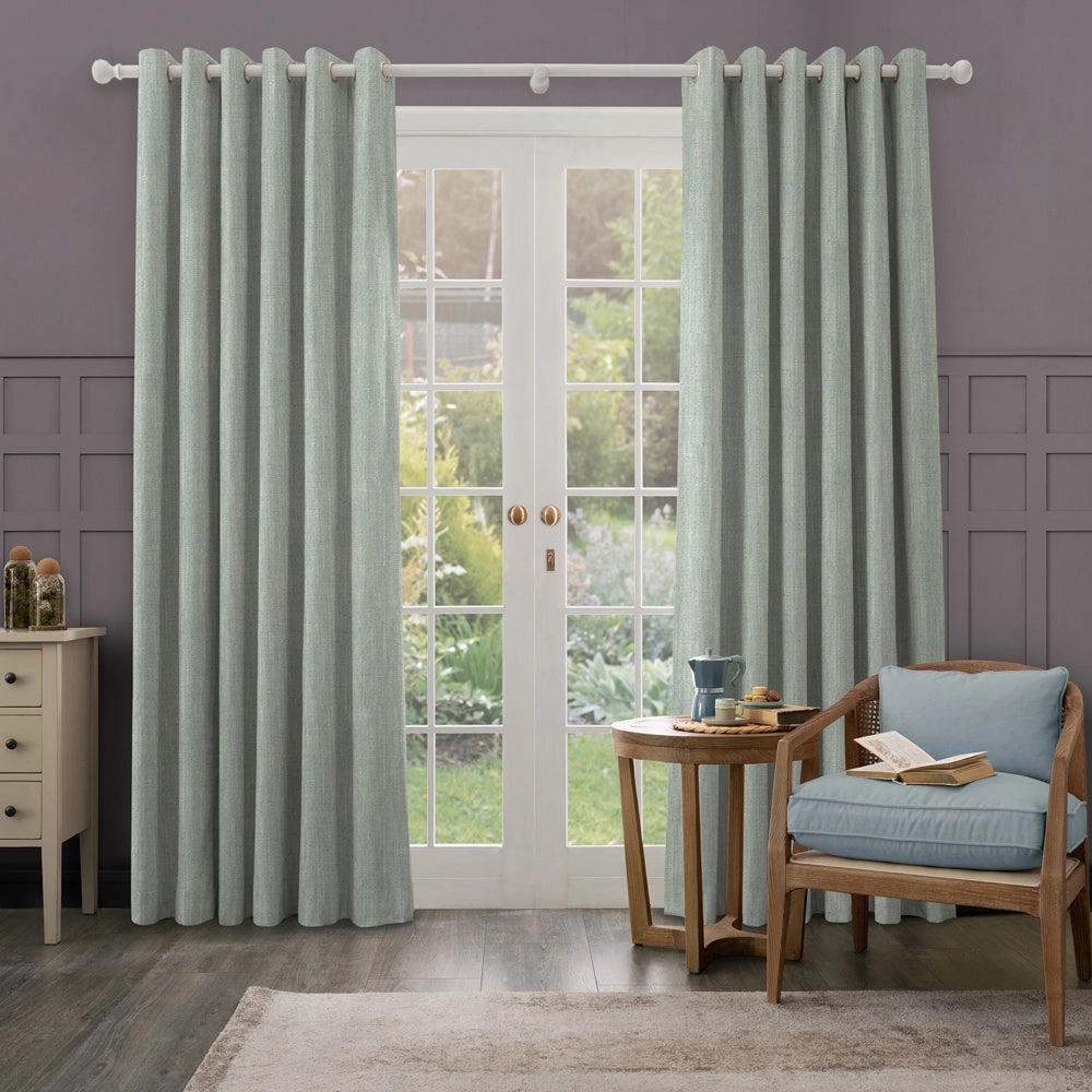 Jedburgh Textured Woven Fabric (By The Metre) Mineral