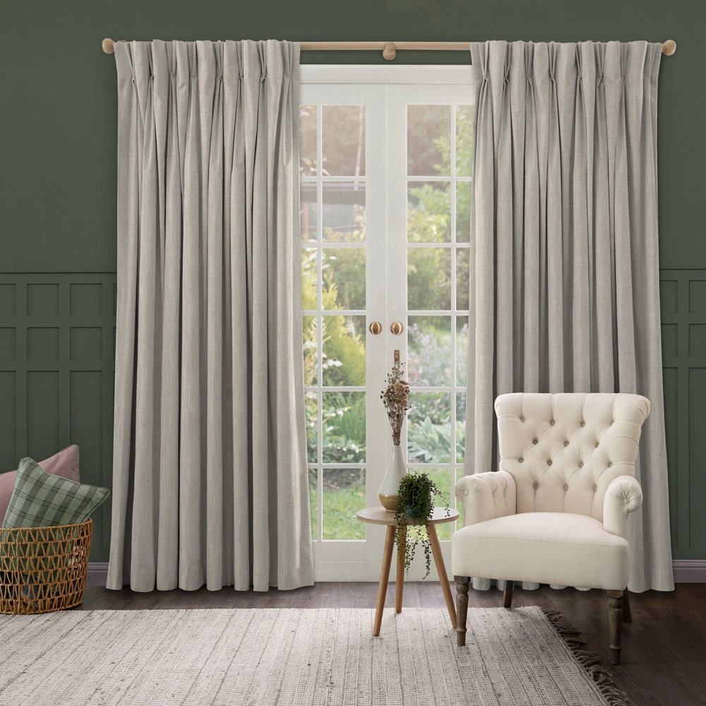 Jedburgh Textured Woven Fabric (By The Metre) Natural
