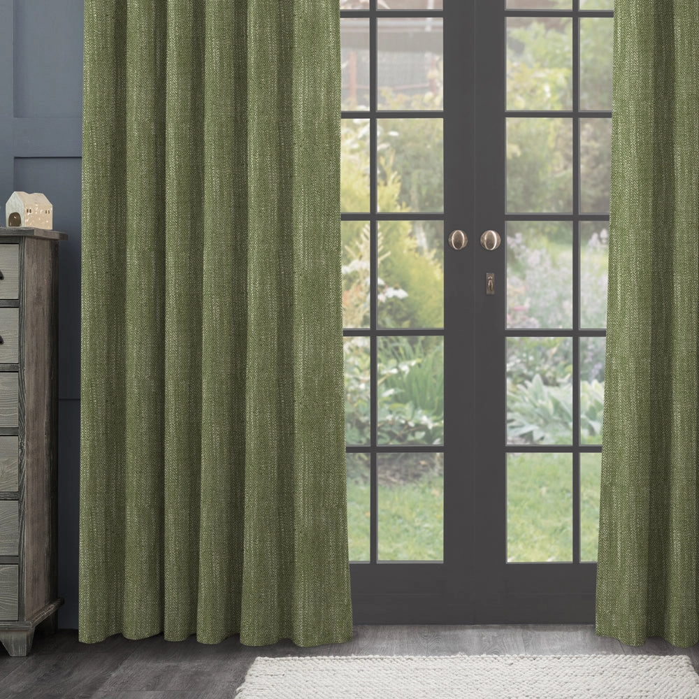 Jedburgh Textured Woven Fabric (By The Metre) Sage