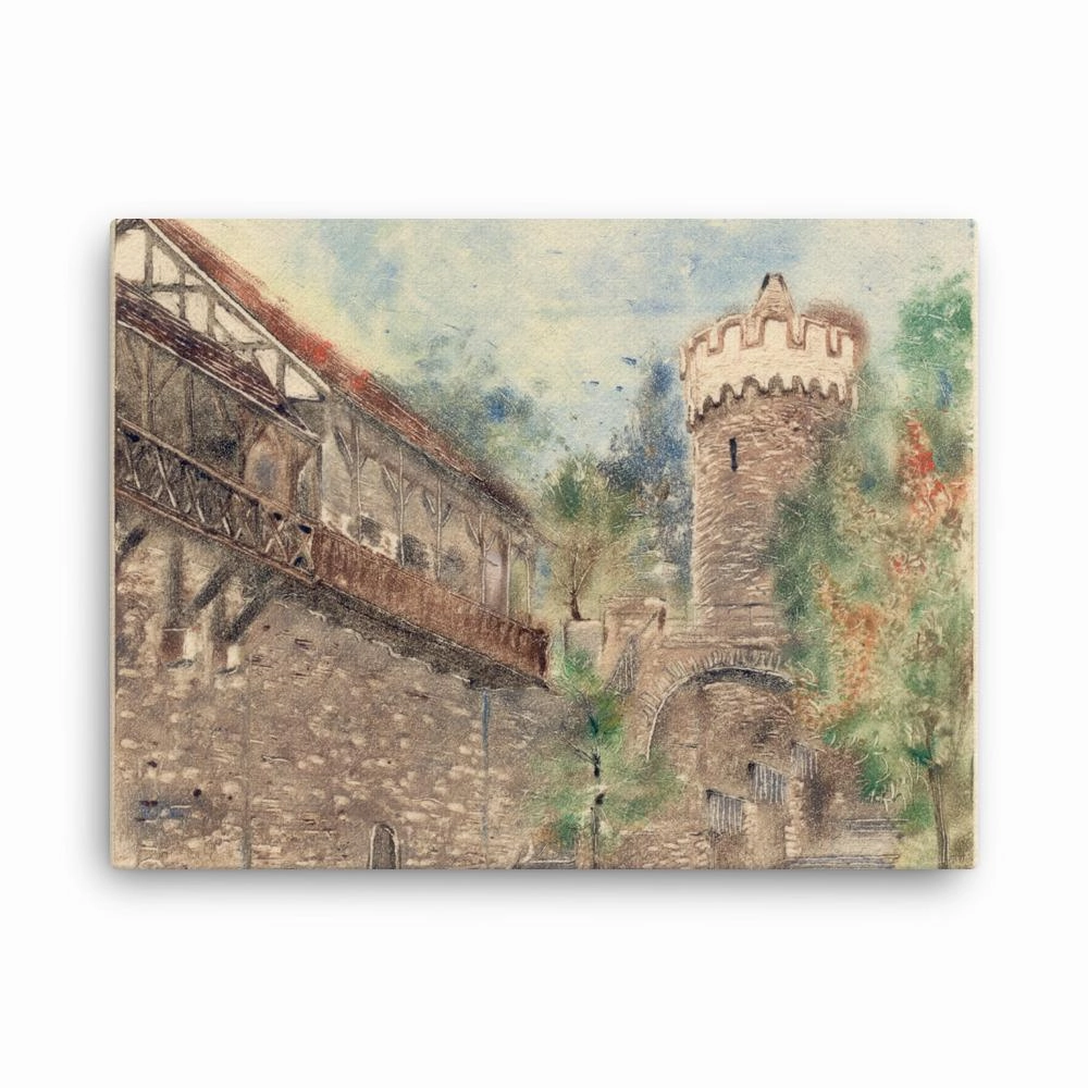 Jena powder tower - screen canvas mural art