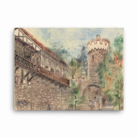Jena powder tower - screen canvas mural art