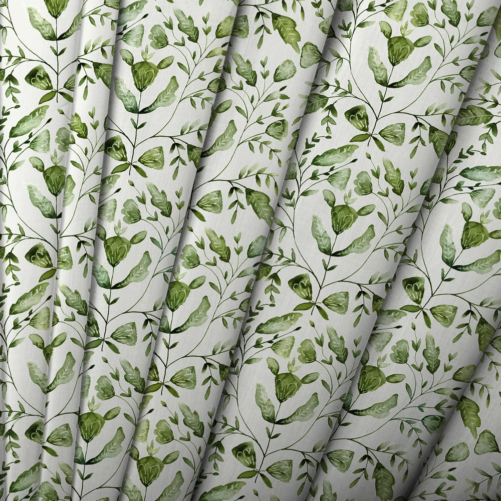 Juna Printed Cotton Fabric (By The Metre) Sage