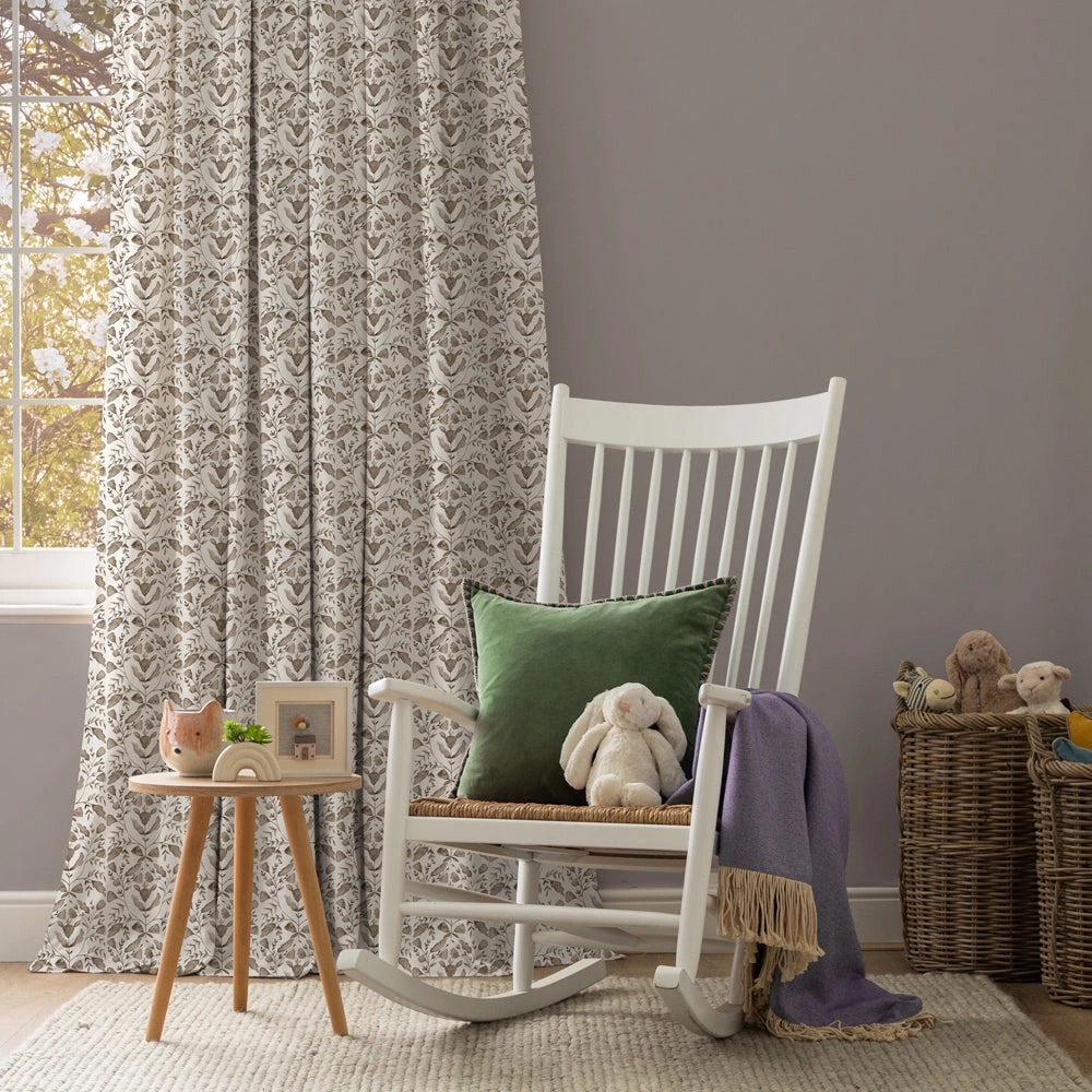 Juna Printed Cotton Fabric (By The Metre) Stone