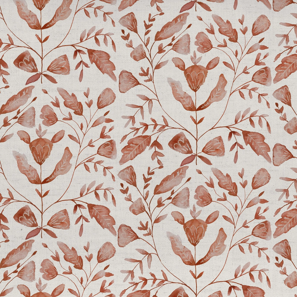Juna Printed Cotton Fabric (By The Metre) Terracotta elegant table cloth  