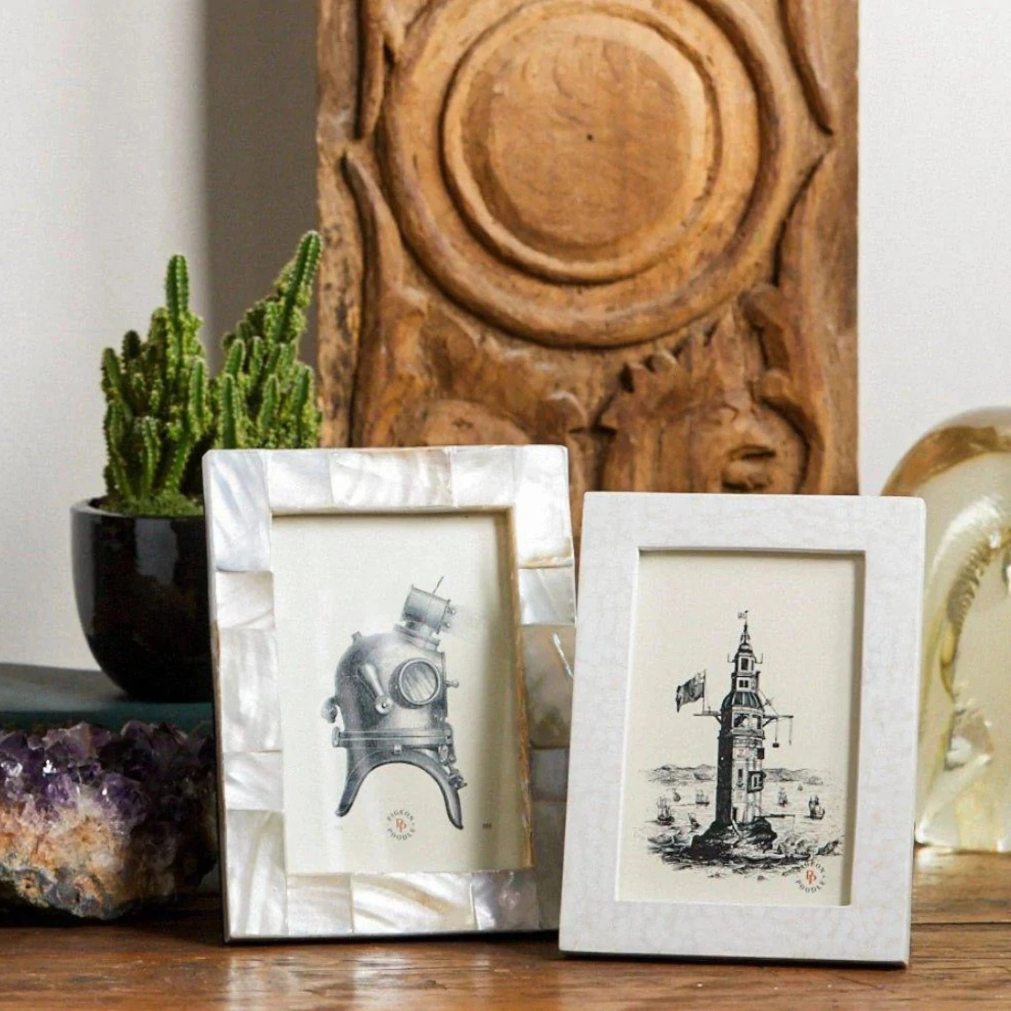 Kabibe Shell Lesina Frame in Three Different Sizes