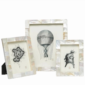 Kabibe Shell Lesina Frame in Three Different Sizes home display ornament