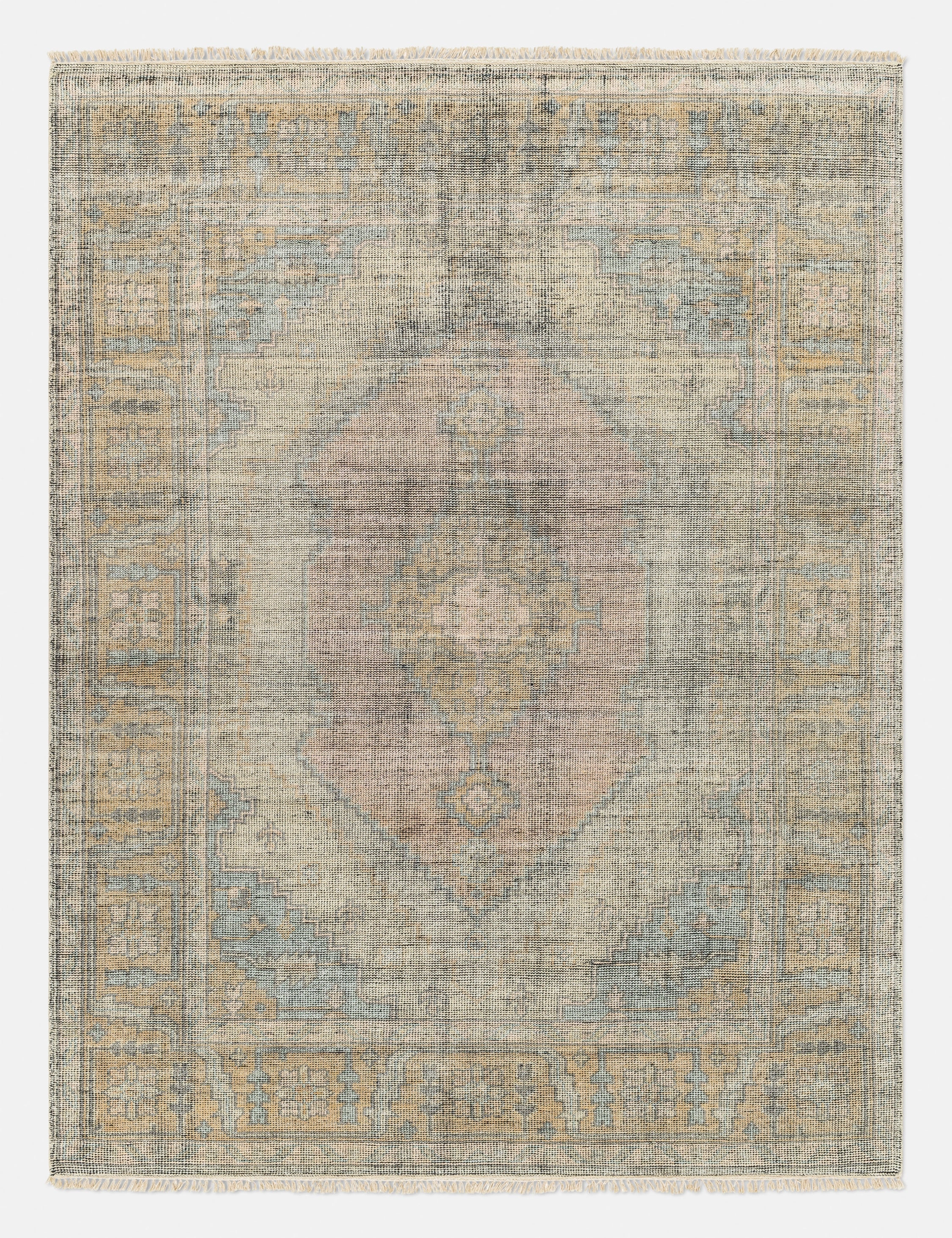 Kabir Hand-Knotted Wool-Blend Rug trendy fashion rug