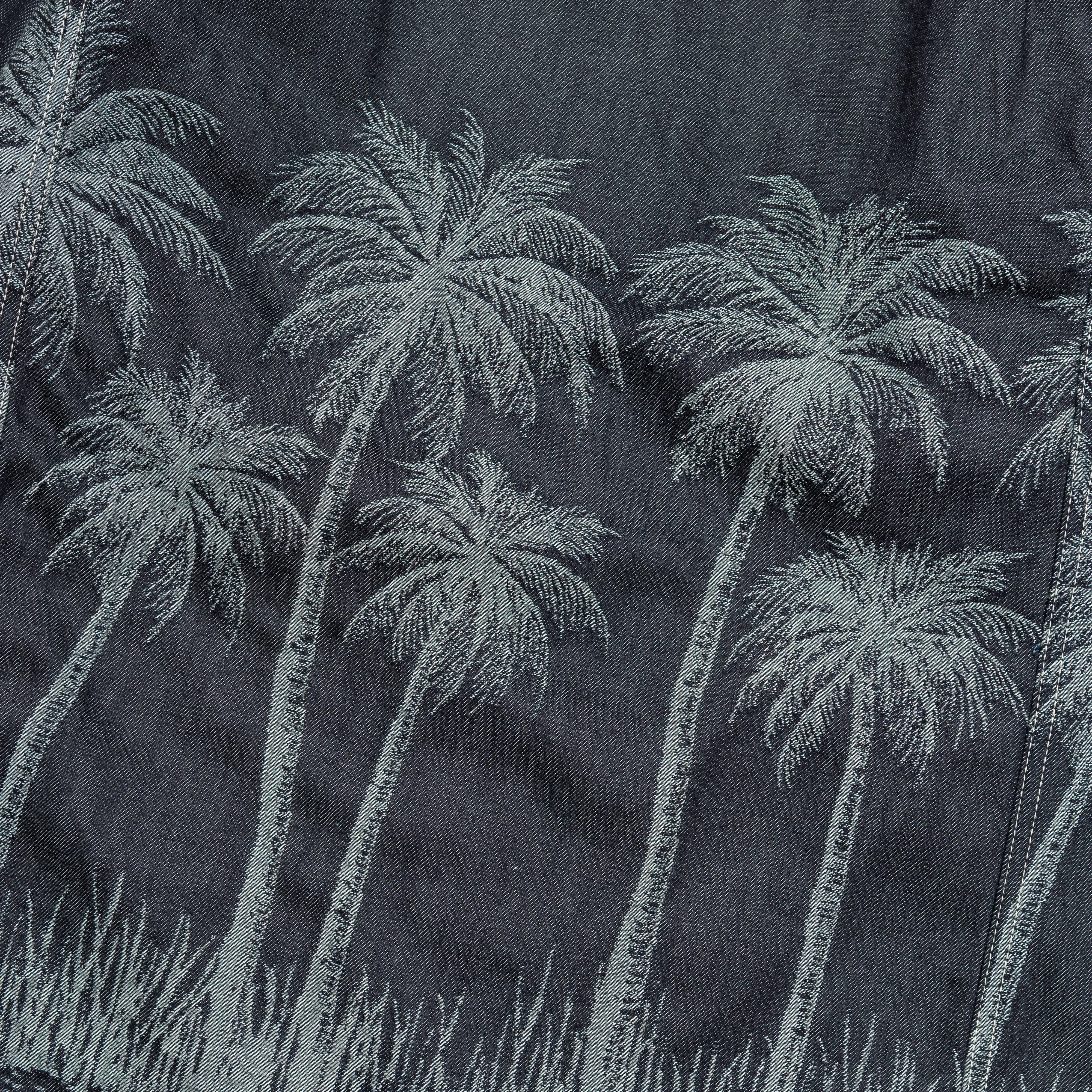 Kapital Clothing 12oz PALM TREE Jacquard Denim CACTUS Overall - Indigo