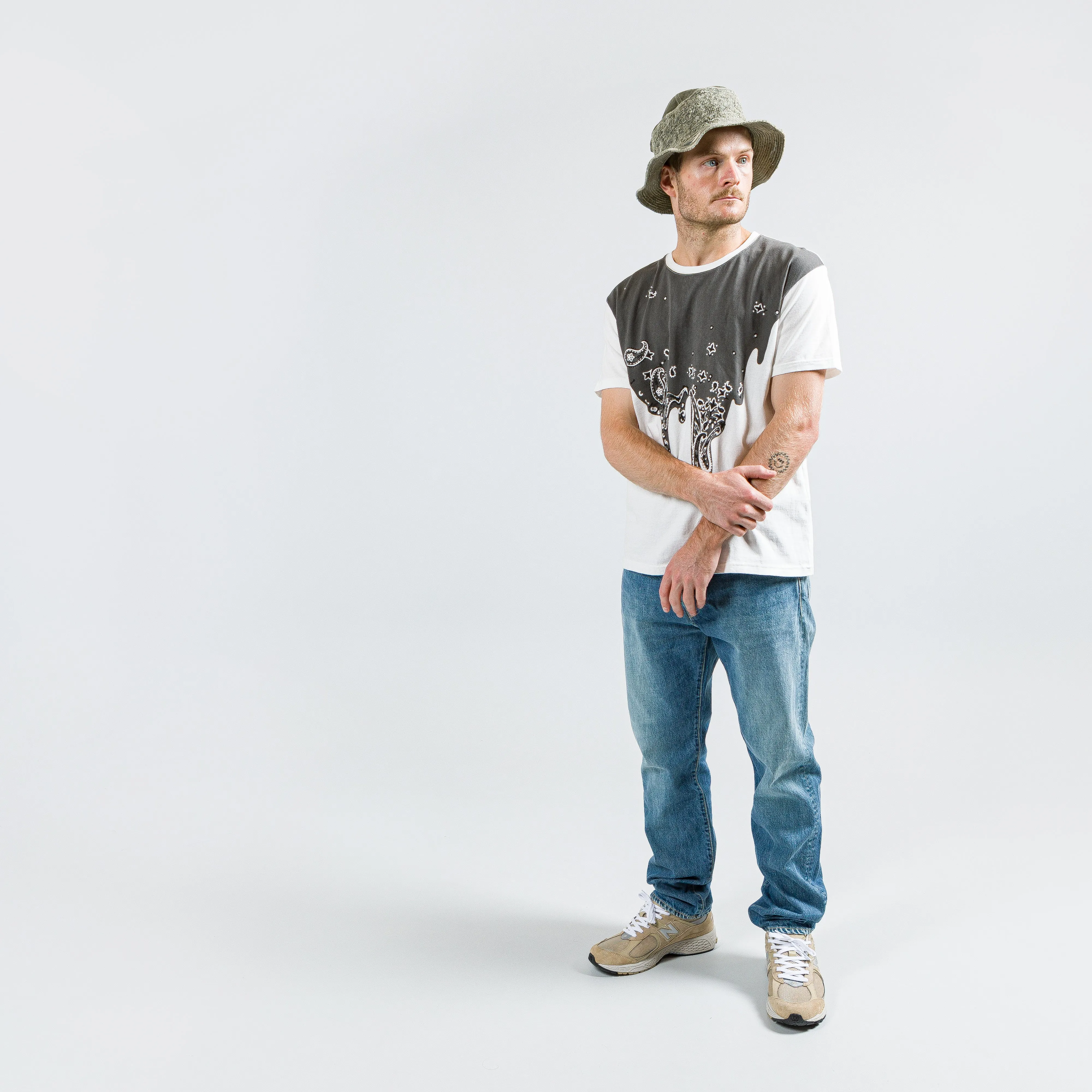 Kapital Clothing 20/-Jersey Crew T-Shirt (TOROTORO Bandana) - IB