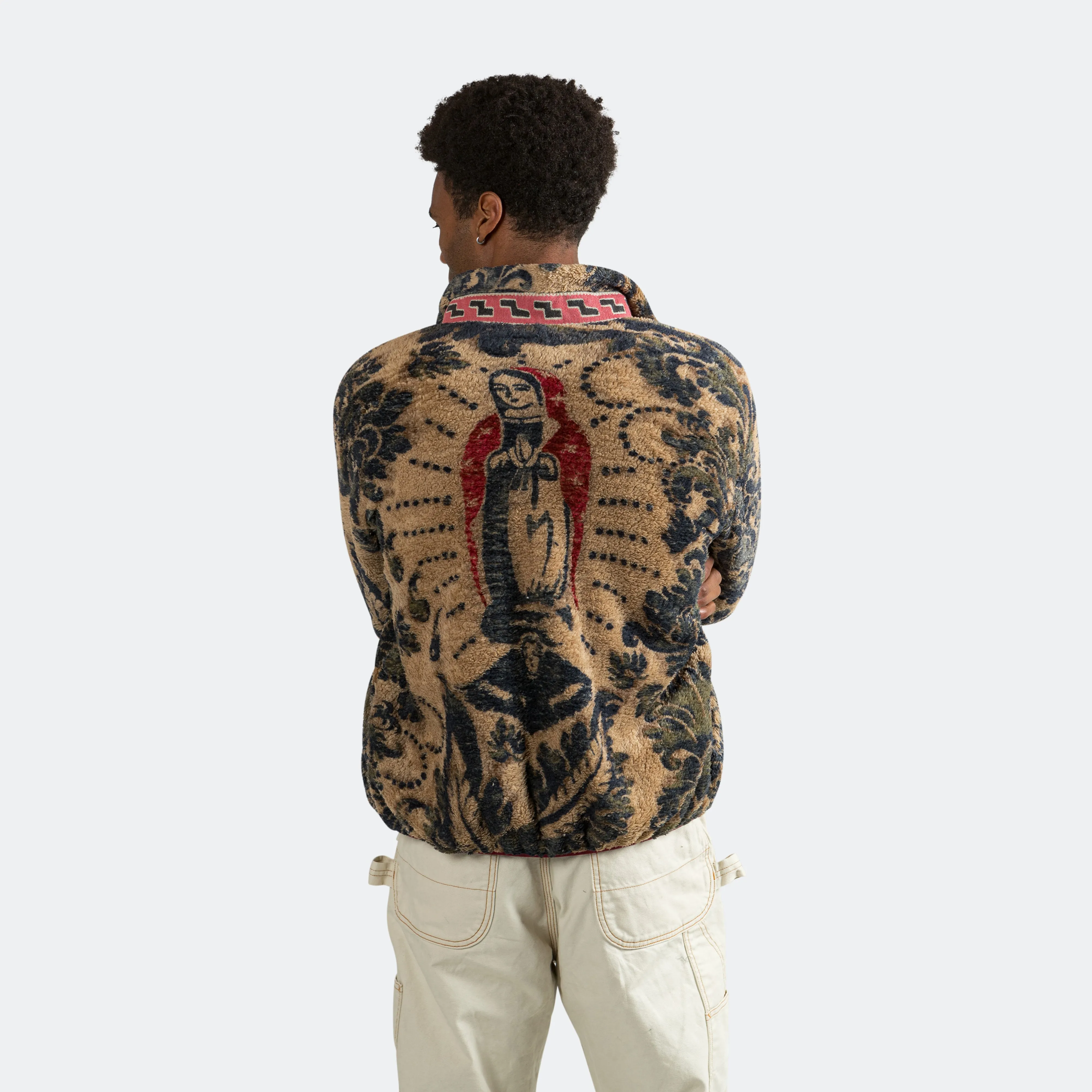Kapital Clothing DAMASK Fleece ZIP Blouson (VirginMary) - Beige