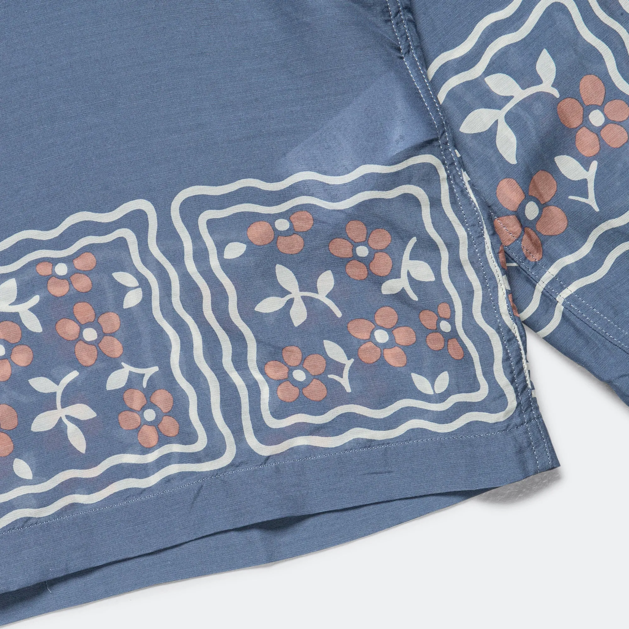 Kapital Clothing Seiden-Rayon COOKIE WRANGLE Kragenhemd - Blau