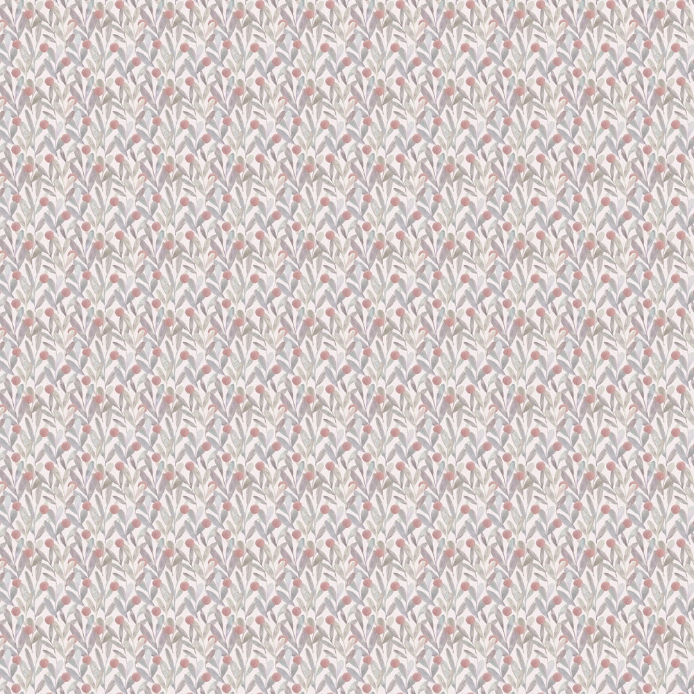 Katsura Printed Cotton Fabric (By The Metre) Mulberry