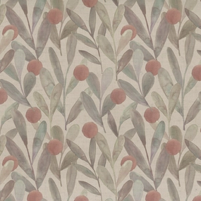 Katsura Printed Cotton Fabric (By The Metre) Mulberry elegant table cloth  