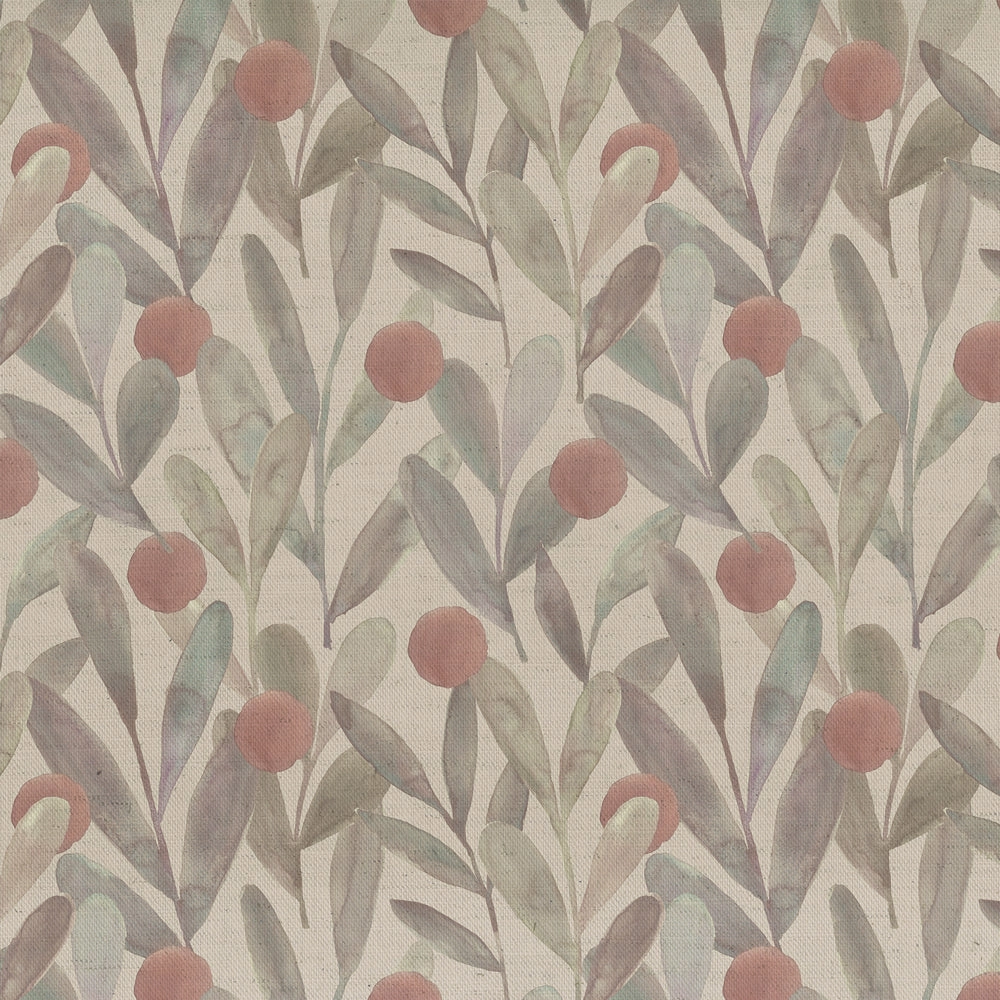 Katsura Printed Cotton Fabric (By The Metre) Mulberry elegant table cloth  
