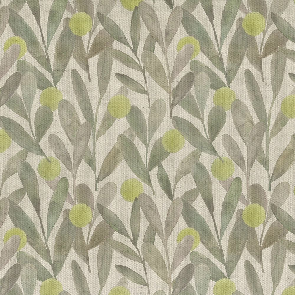 Katsura Printed Cotton Fabric (By The Metre) Sage elegant table cloth  