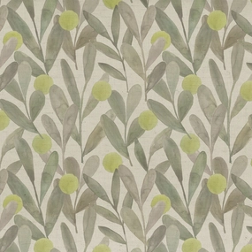 Katsura Printed Cotton Fabric (By The Metre) Sage elegant table cloth  