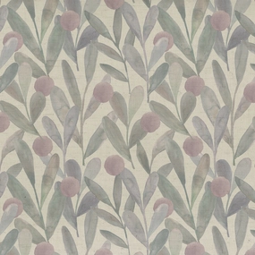 Katsura Printed Cotton Fabric (By The Metre) Violet elegant table cloth  