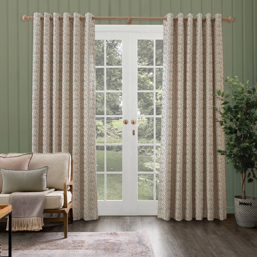 Katsura Printed Made to Measure Curtains Granite