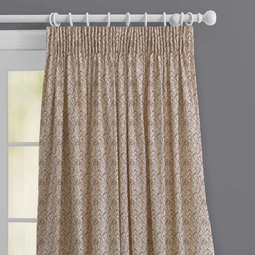 Katsura Printed Made to Measure Curtains Mulberry