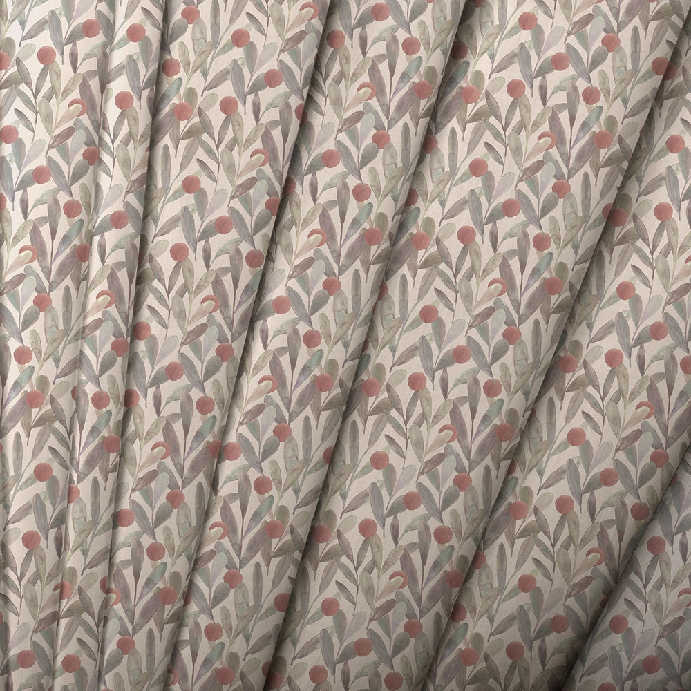 Katsura Printed Made to Measure Curtains Mulberry