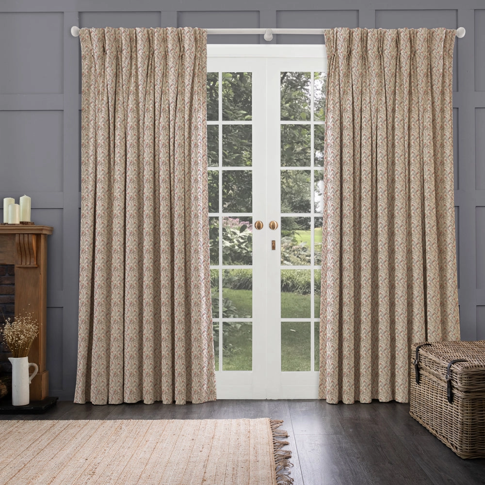 Katsura Printed Made to Measure Curtains Mulberry