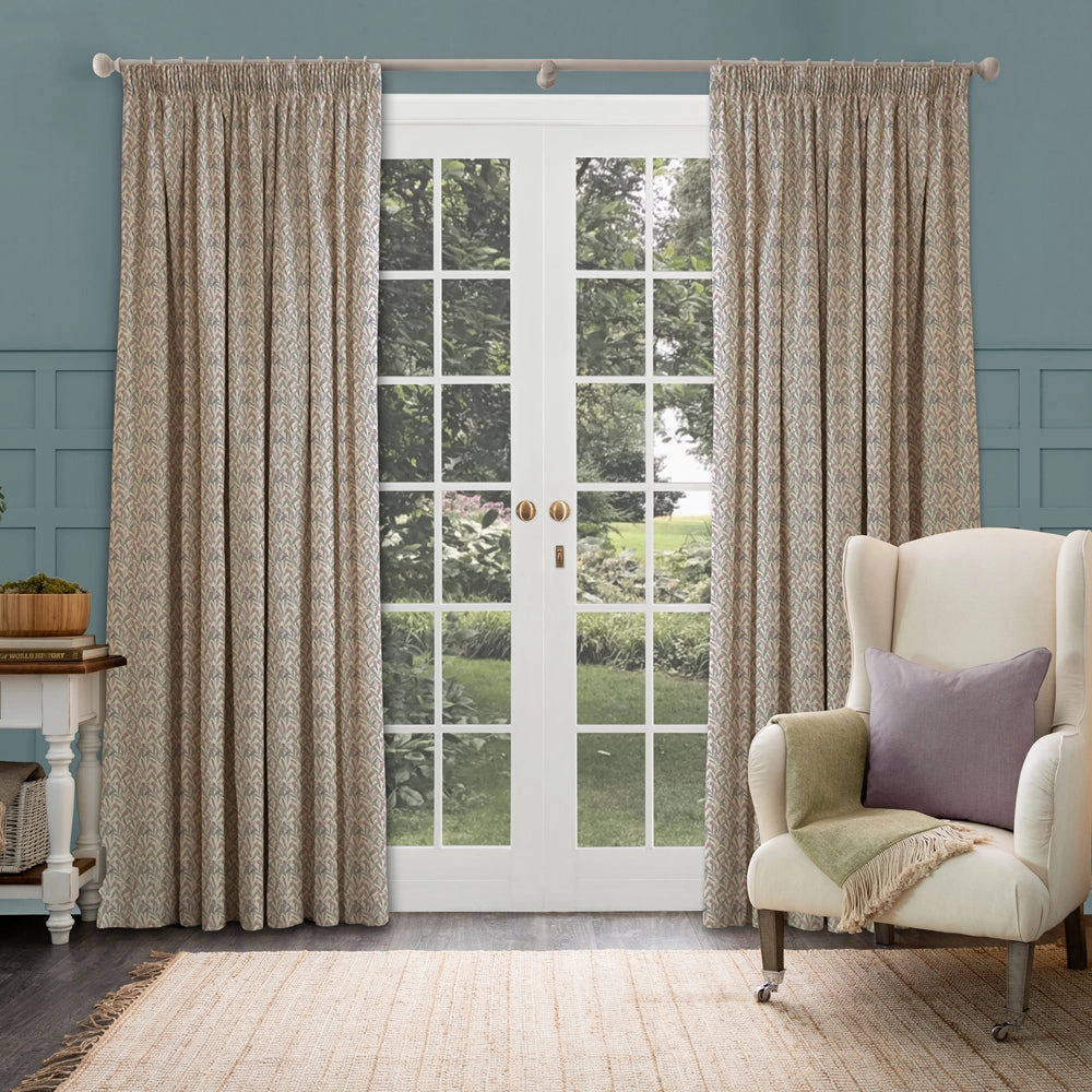 Katsura Printed Made to Measure Curtains Violet