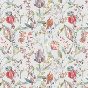 Kelston Printed Cotton Fabric (By The Metre) Cinnamon elegant table cloth  