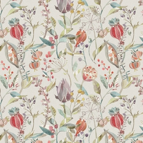 Kelston Printed Cotton Fabric (By The Metre) Cinnamon Linen elegant table cloth  