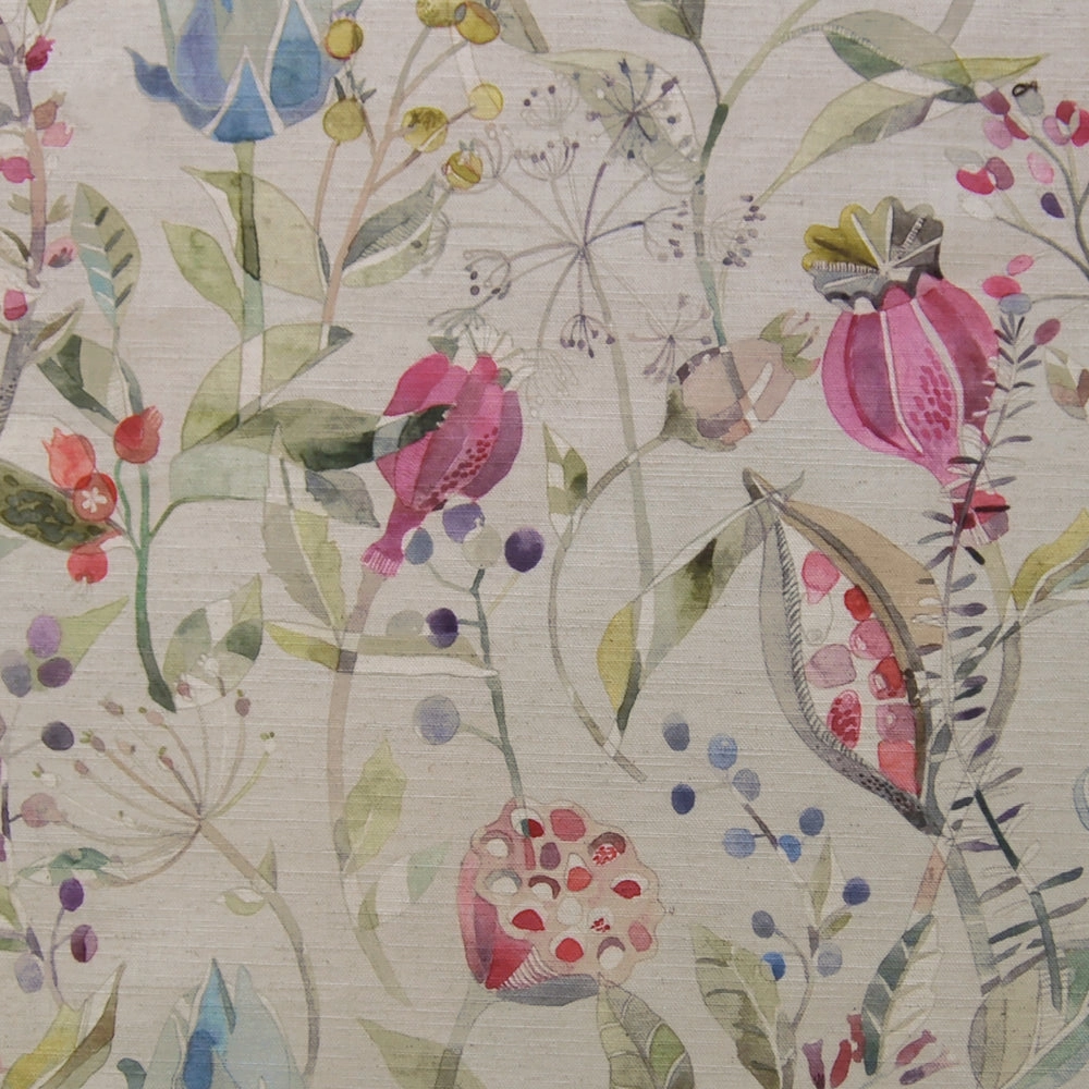 Kelston Printed Cotton Fabric (By The Metre) Sorbet/Natural elegant table cloth  