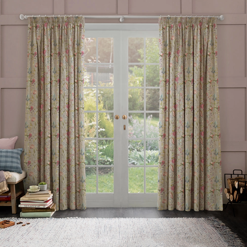 Kelston Printed Made to Measure Curtains Sorbet Linen