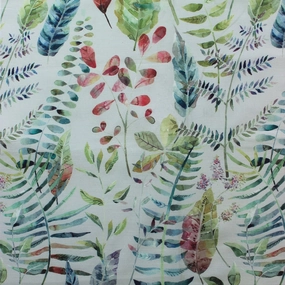 Kenton Printed Cotton Fabric (By The Metre) Silver elegant table cloth  