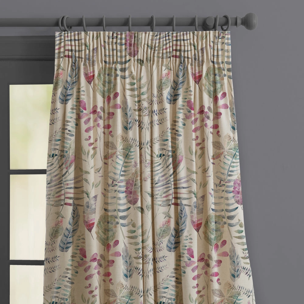 Kenton Printed Made to Measure Curtains Loganberry