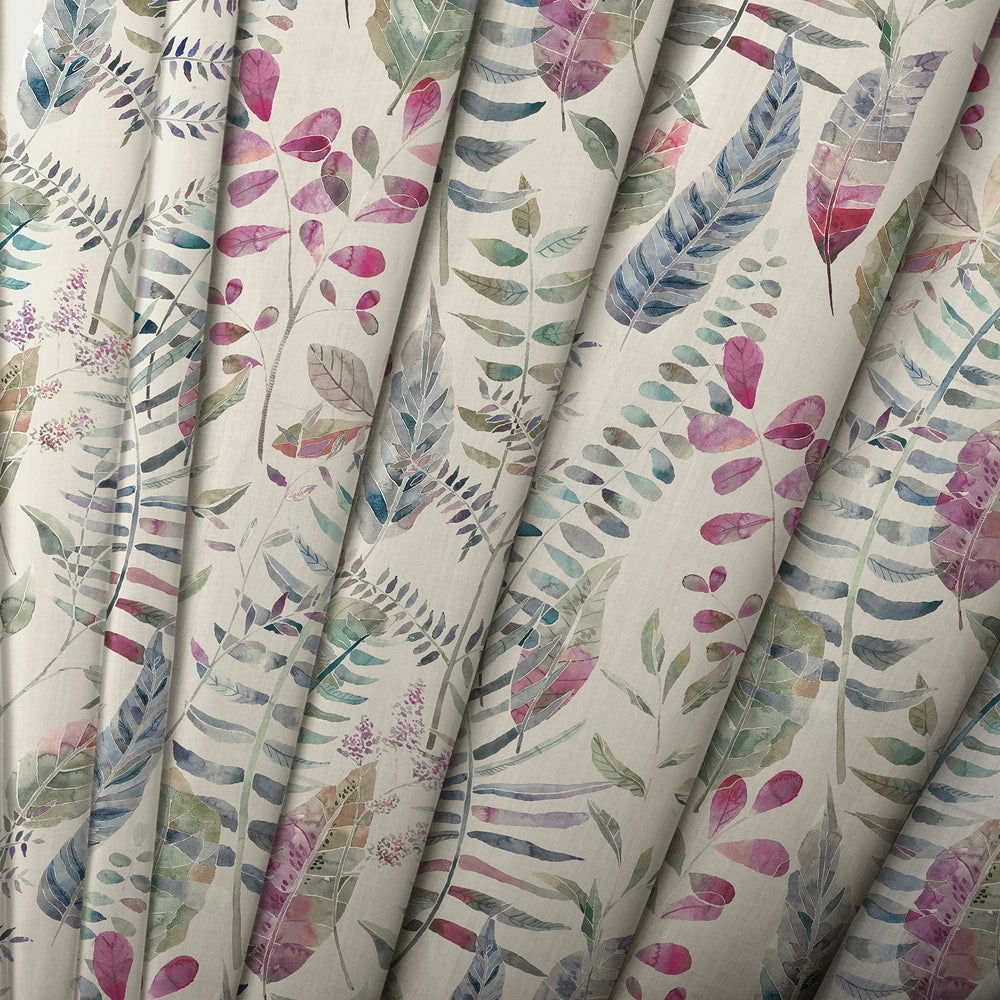 Kenton Printed Made to Measure Curtains Loganberry