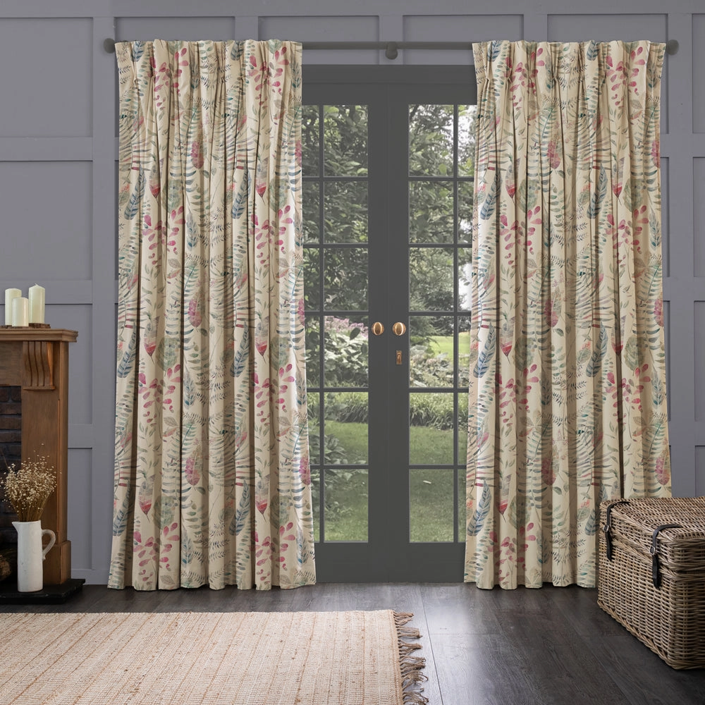 Kenton Printed Made to Measure Curtains Loganberry