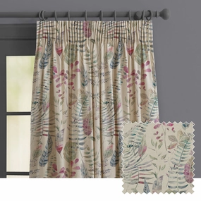 Kenton Printed Made to Measure Curtains Loganberry patterned fashion rug  