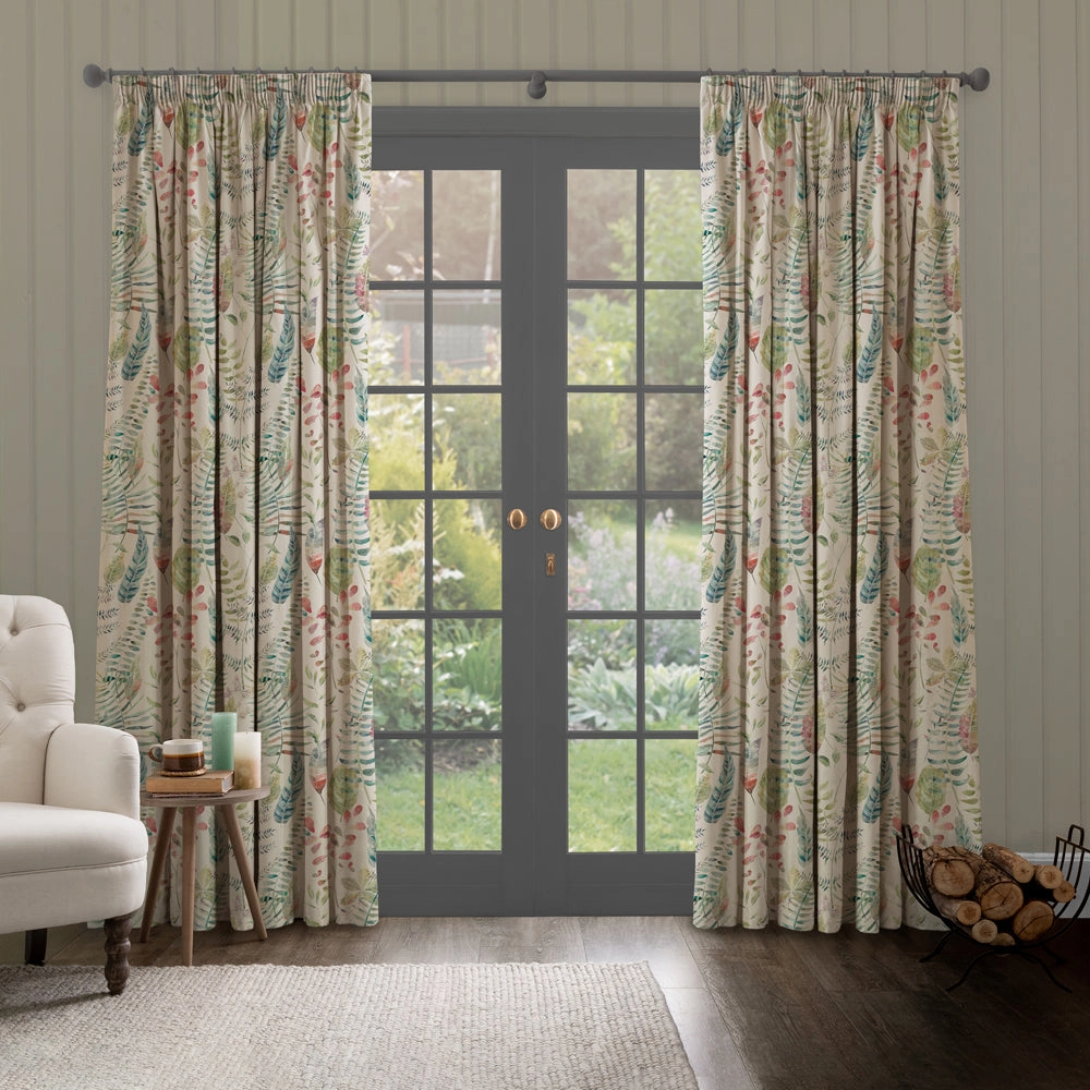 Kenton Printed Made to Measure Curtains Pomegranate