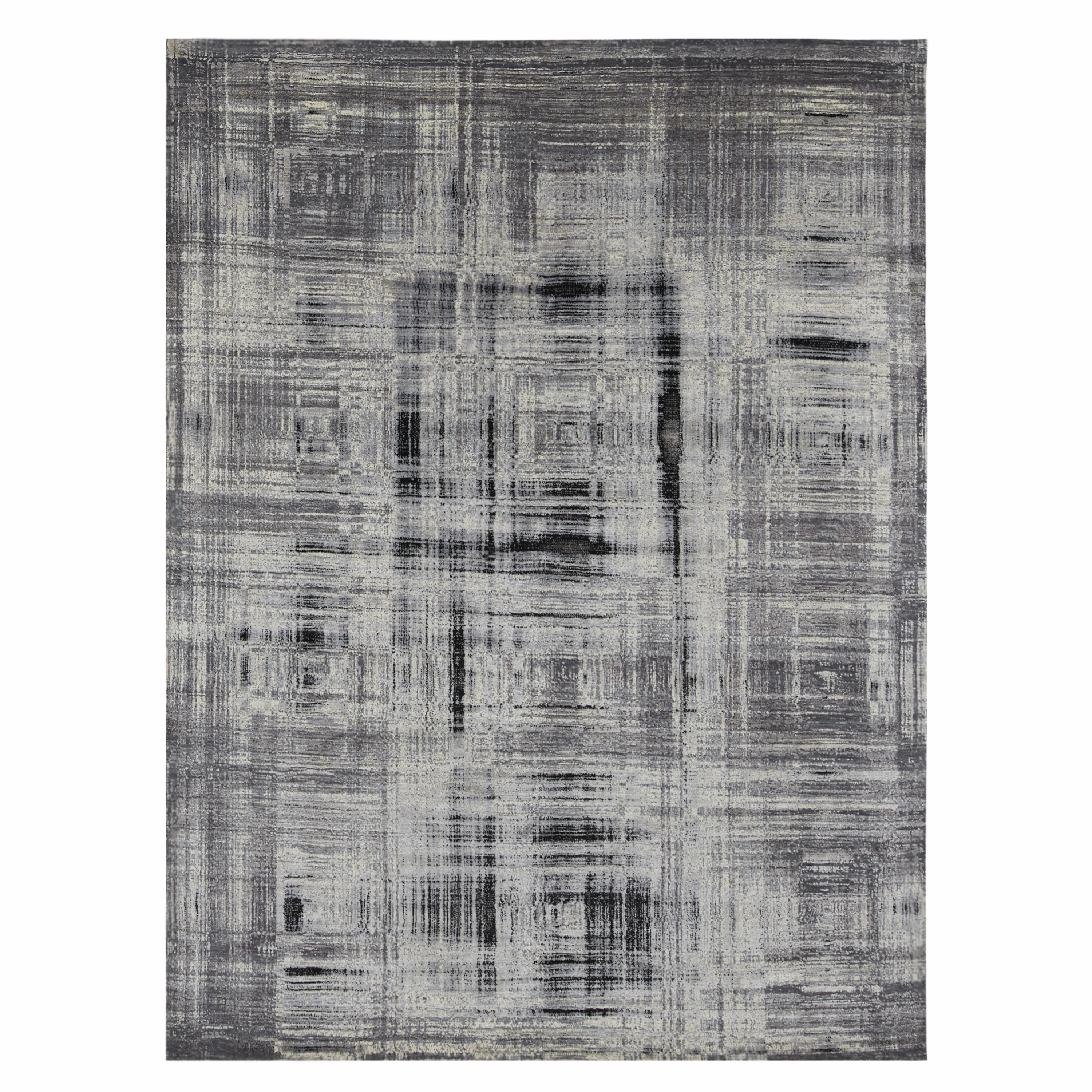 Kion Ivory/Grey minimalist everyday rug