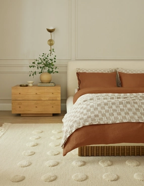 Kohta Flatweave Wool Rug by Sarah Sherman Samuel trendy fashion rug